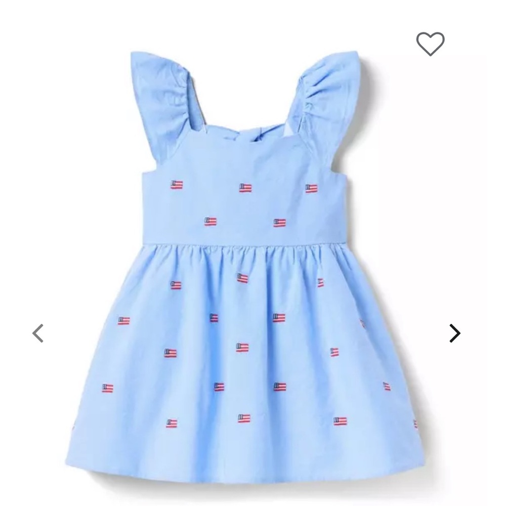 Janie and Jack Embroidered Flag Dress Sz 4T NWT